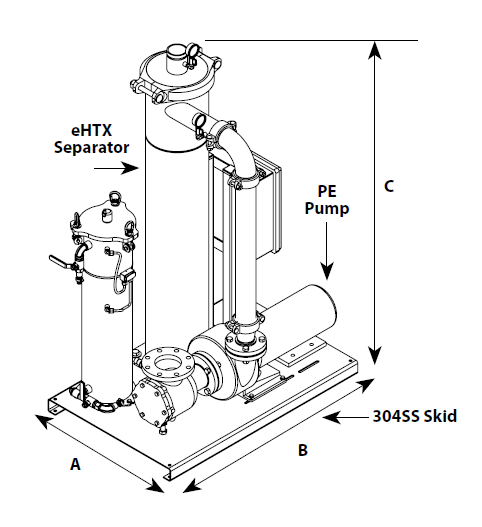 eTCX High Efficiency System dimensions